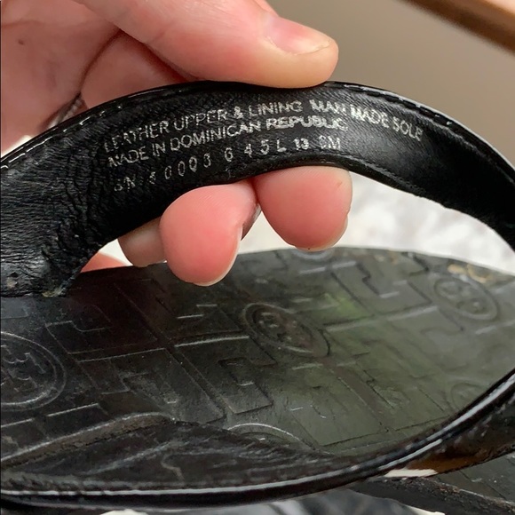 TORY BURCH  black patent Thora sandals - Picture 5 of 5